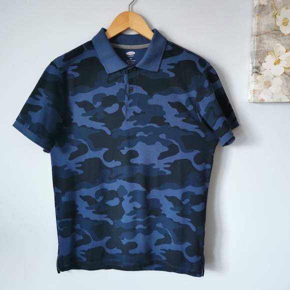 OLD NAVY men's short sleeve polo shirt camouflage - Picture 2 of 8
